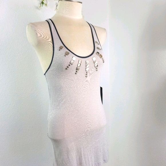VENA CAVA -AQUA BLOOMINGDALES RACERBACK TANK TOP - Picture 1 of 15